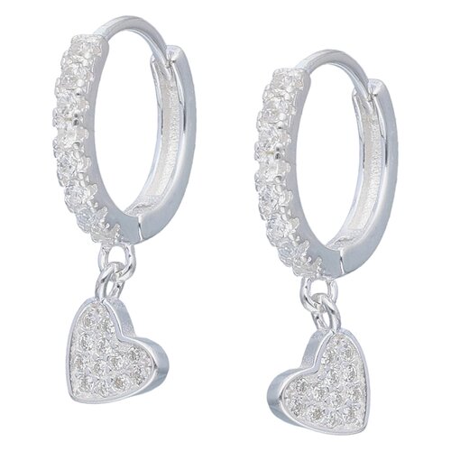 Argolla Huggie Corazón Circones 12 mm