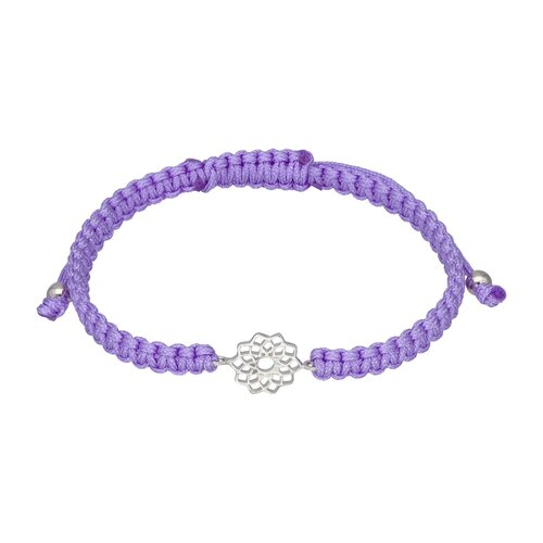 Pulsera Hilo Morado Ajustable Mandala