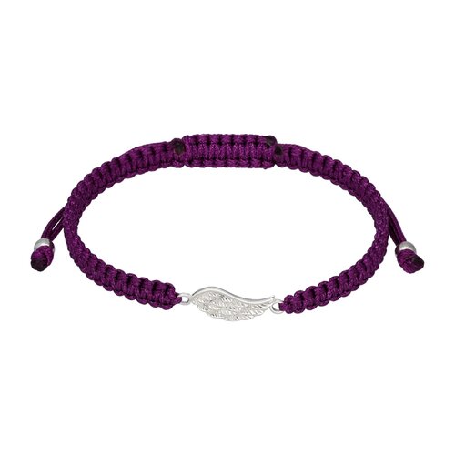 Pulsera Hilo Morado Ajustable Ala