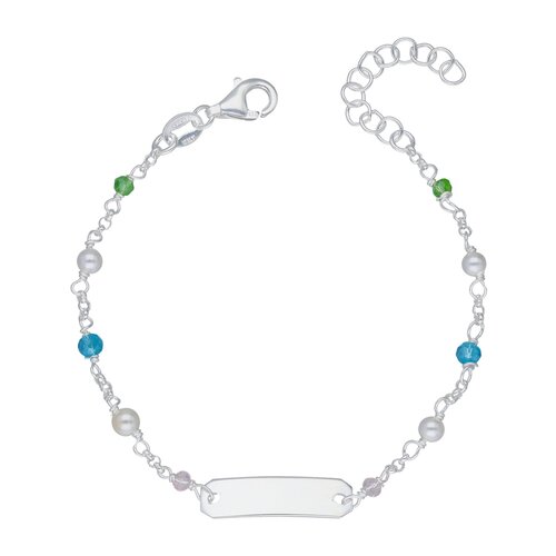 Pulsera Piocha Perlas Cristales Multicolor