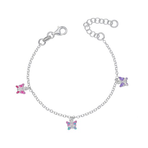 Pulsera Mariposas Esmaltadas Multicolor