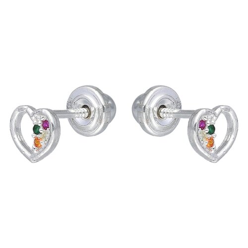 Aro con Tope Corazón Circones Multicolor