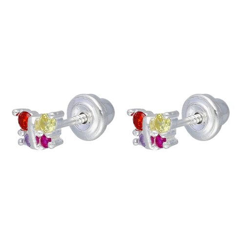 Aro con Tope Mariposa Circones Multicolor