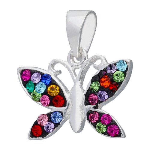 Colgante Mariposa Cristales Multicolor