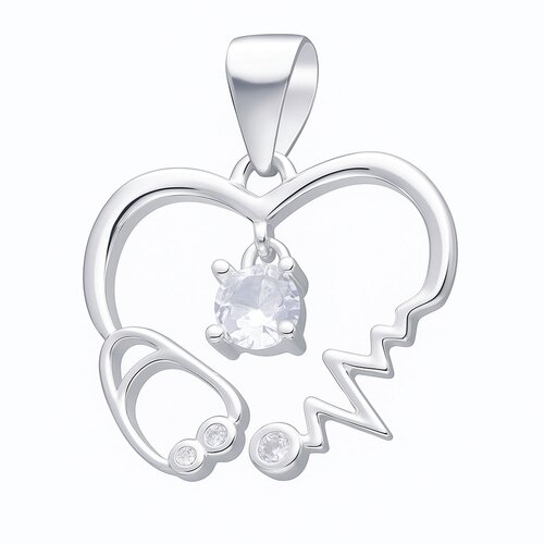 Colgante Corazón Estetoscopio Diagrama de Rayos Circones