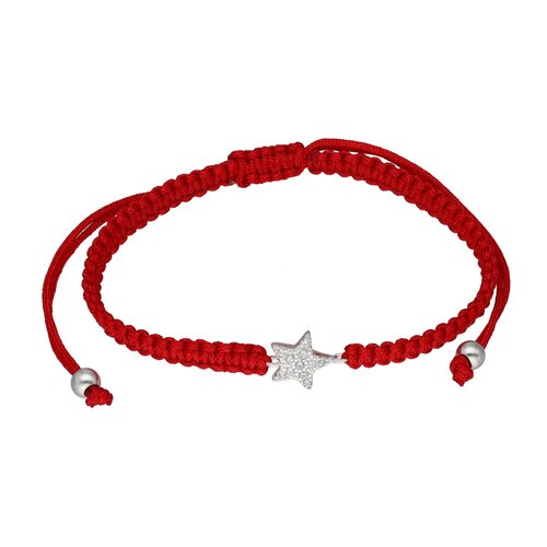 Pulsera Hilo Rojo Ajustable Estrella Circones