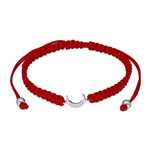 Pulsera Hilo Rojo Ajustable Media Luna Circones