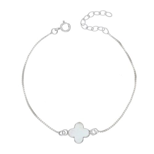 Pulsera Trébol de la Suerte Nácar