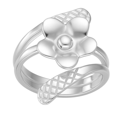 Anillo Flor Líneas Facetadas