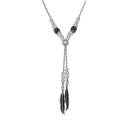 Collar Ajustable Cobra Plumas Esferas Flores