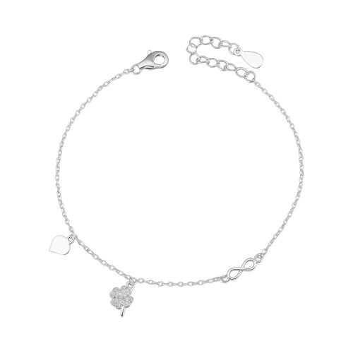 Pulsera Corazón Infinito, Trébol Circones