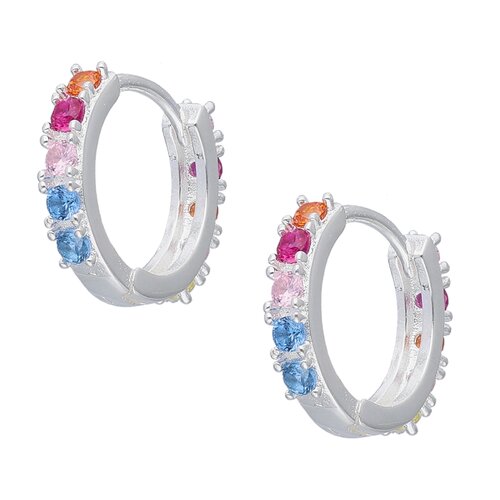 Argolla Huggie Circones Multicolor 14 mm