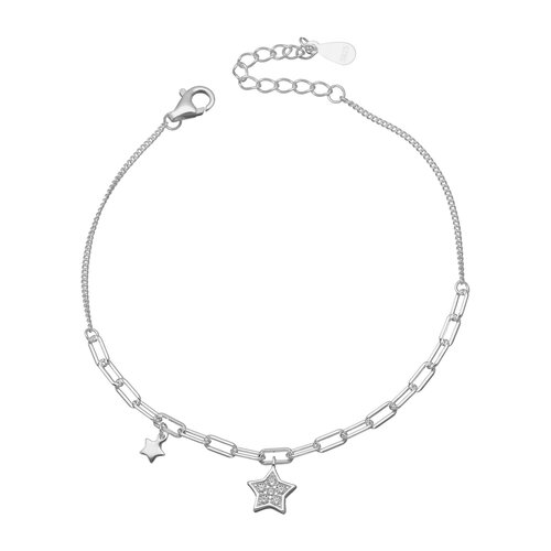 Pulsera Eslabones Estrellas Circones