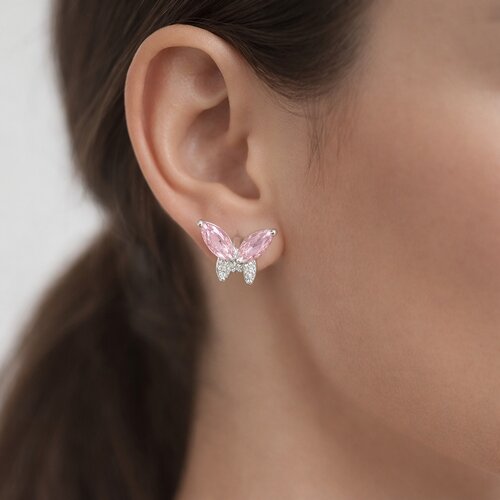 Piercing Flat Mariposa Circones Rosa Francia