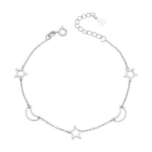 Pulsera Media Luna Estrellas