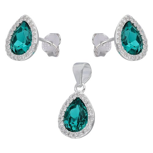 Conjunto Gota Hecho con Cristal Swarovski® Verde