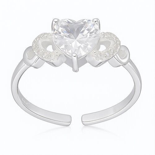 Anillo Midi Corazón Circones