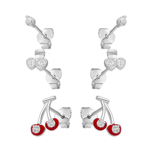 Set Aros Minimalista Cerezas Circones