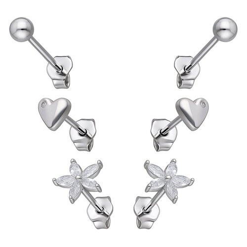 Set Aros Minimalista Flor Circones Corazón Esfera