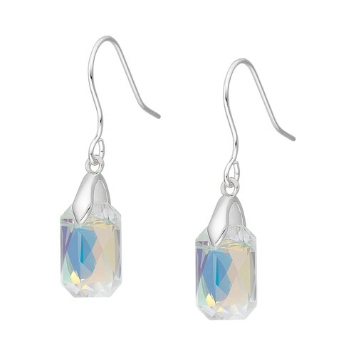 Aro Rectangular Cristal Hecho con Swarovski® Tornasol