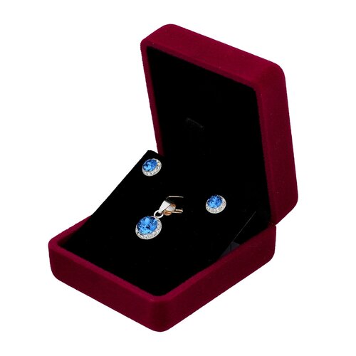 Cofre Pequeño Terciopelo Burdeo para Conjunto