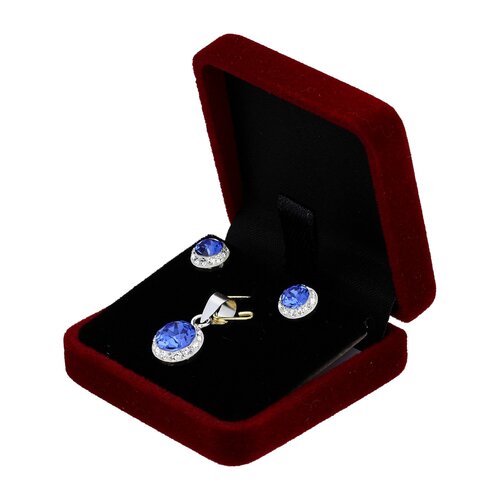 Cofre Terciopelo Rojo  para Aros y Colgantes