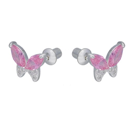 Aro con Tope Mariposa Circones Rosa Francia