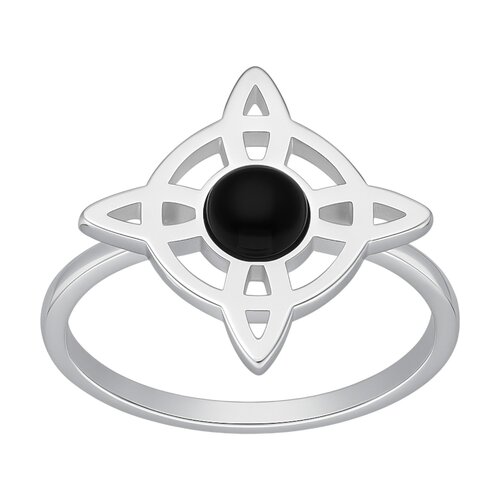 Anillo Nudo de Brujas Ónix