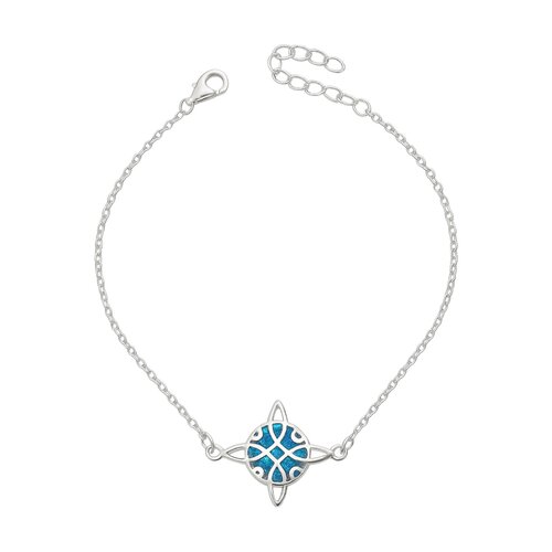 Pulsera Nudo de Brujas Ópalo Azul