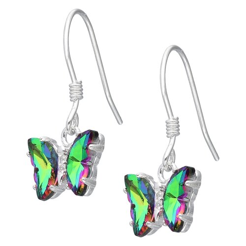 Aro Mariposa Hecho con Cristal Swarovski® Heliotropo