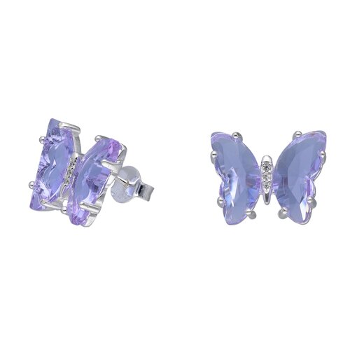 Aro Mariposa Cristal Hecho con Swarovski® Violeta