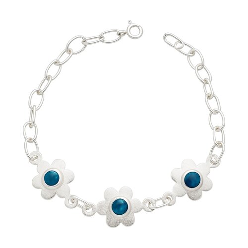 Pulsera Flores Martilladas Escarchado