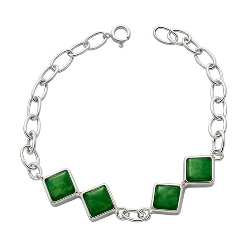 Pulsera Rombos Verde Metalizado