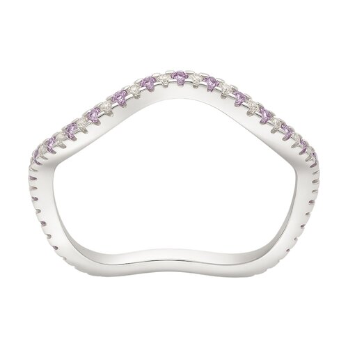 Anillo Cintillo Ondulado Circones Amatista