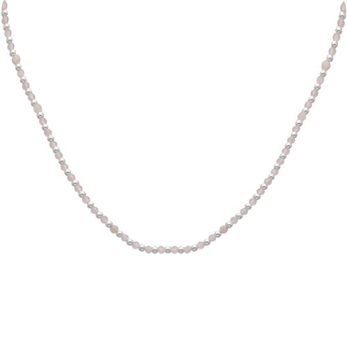 Collar Choker Esferas Cristales Rosados