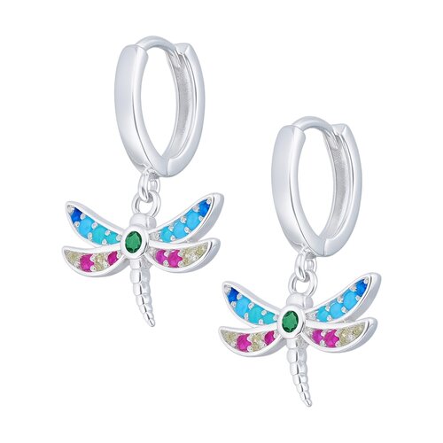 Argolla Huggie Libélula Circones Multicolor 11 mm