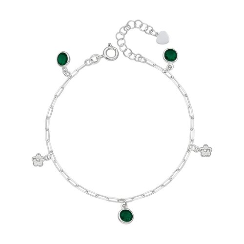 Pulsera Flores Circones Esmeralda