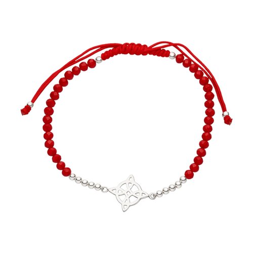 Pulsera Hilo Rojo Ajustable Nudo de Brujas