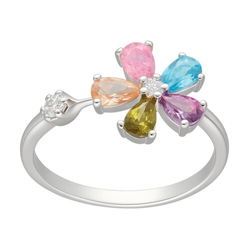 Anillo Flor Circones Multicolor