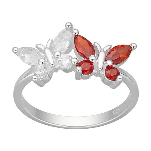 Anillo Mariposas Circones Granate