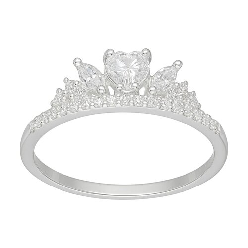 Anillo Corona Corazón Cuarzo Circones