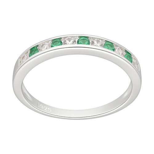 Anillo Cintillo Circones Esmeralda