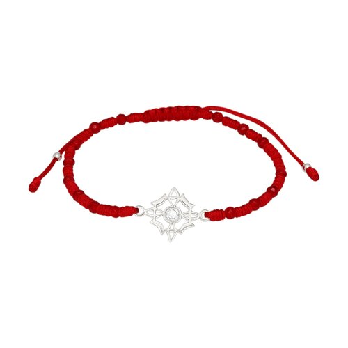 Pulsera Hilo Rojo Ajustable Nudo de Brujas Cristales
