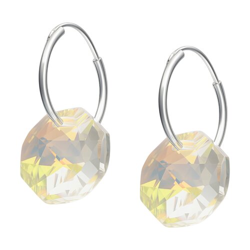 Argolla Cristal Hecho con Swarovski® Tornasol 14 mm