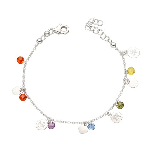 Pulsera Árbol de la Vida Corazones Cristales Hecho con Swarovski® Multicolor