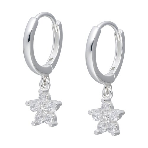 Argolla Huggie Flor Circones 12mm