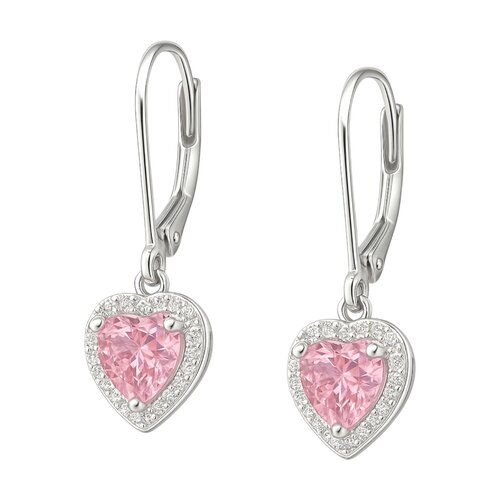 Aro Clip Corazón Circón Rosa Francia