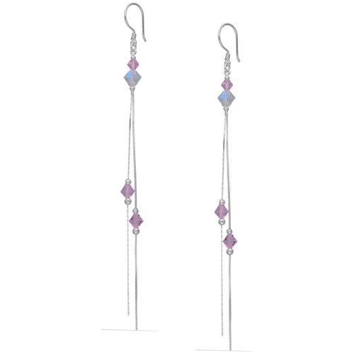 Aro Cadena Cristal Hecho con Swarovski® Rosado