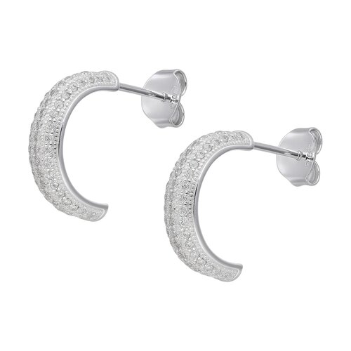 Semi Argolla Circones Pavé 14 mm
