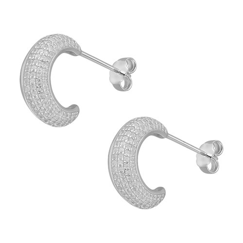 Semi Argolla Chunky Circones Pavé 15 mm